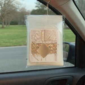 Hanging Car Air Freshener with Gold Design